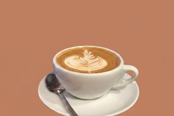 A fresh Italian cappuccino served in a ceramic cup inside a cozy restaurant setting.